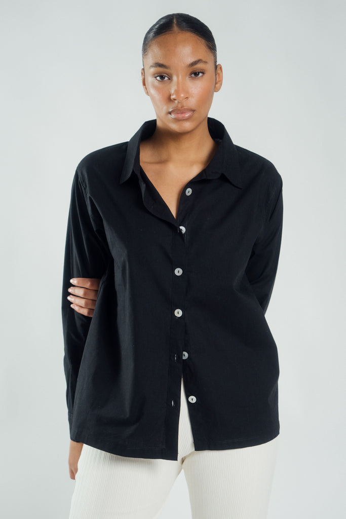 Poplin Shirt Jet Black