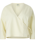 Organic Cotton Wrap Top Butter