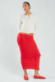 Midi Skirt Cherry Red